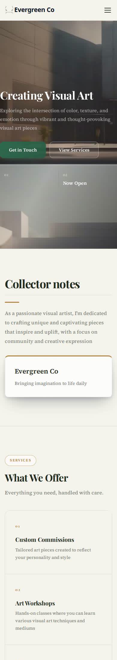 Mobile example Nafach site for Aya Nguyen artist